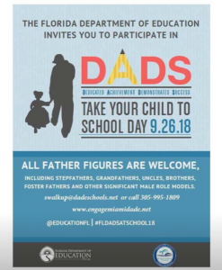 Dads take your child to school day image